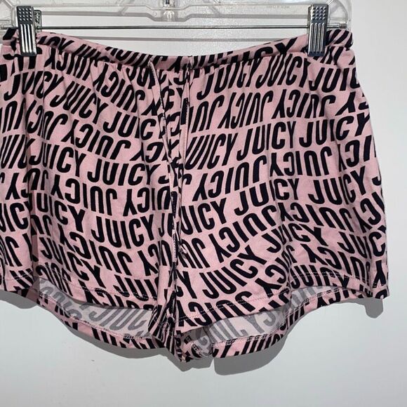 Juicy Couture Women's Pink Black 2 Piece Tank Top & Shorts Sleepwear Set Medium - Picture 8 of 9